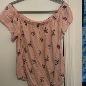 Gently worn Abercrombie light pink floral top size XL